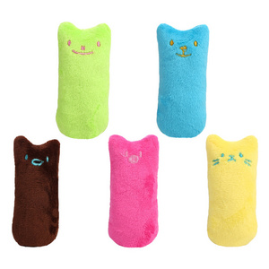 Teeth Grinding Catnip Toys Funny Interactive Plush Cat Toy Pet Kitten Chewing Vocal Toy Claws Thumb Bite Cat mint For Cats hot