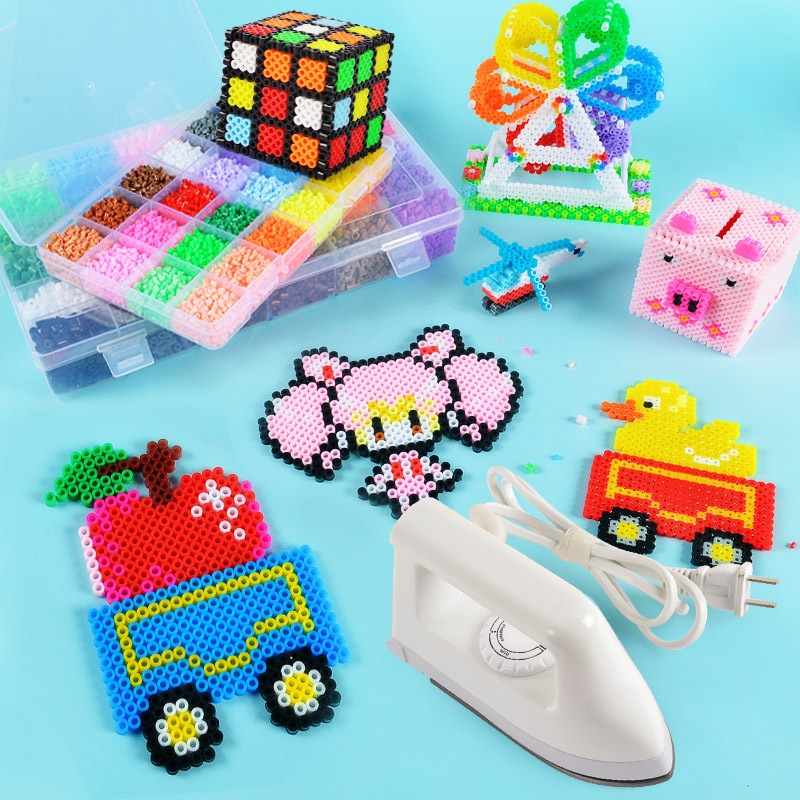 Diy Funny Iron 5mm Perler Beads Handmade Colorful Hama Beads Puzzle Craft Toy For Children 10 Color Kits