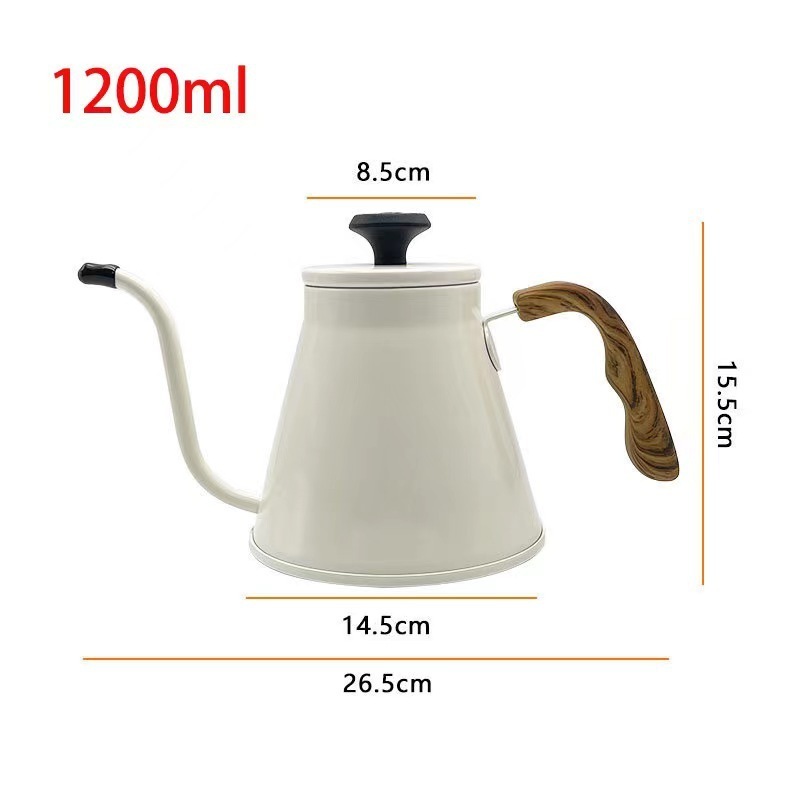 black Stainless Steel Gooseneck Pour Over Tea Coffee Kettle With Thermometer