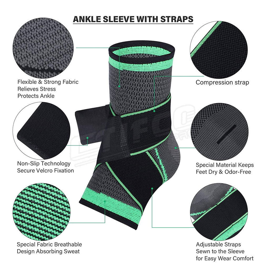 Sports Comfortable Compression Neoprene Waterproof Copper Ankle Support for gym training weight lifting