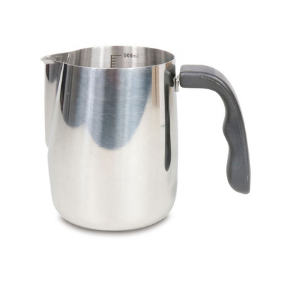 1000ml Stainless Steel 304 Coffee Pitcher Milk Froth Milk Frothing With Bakelite Handle