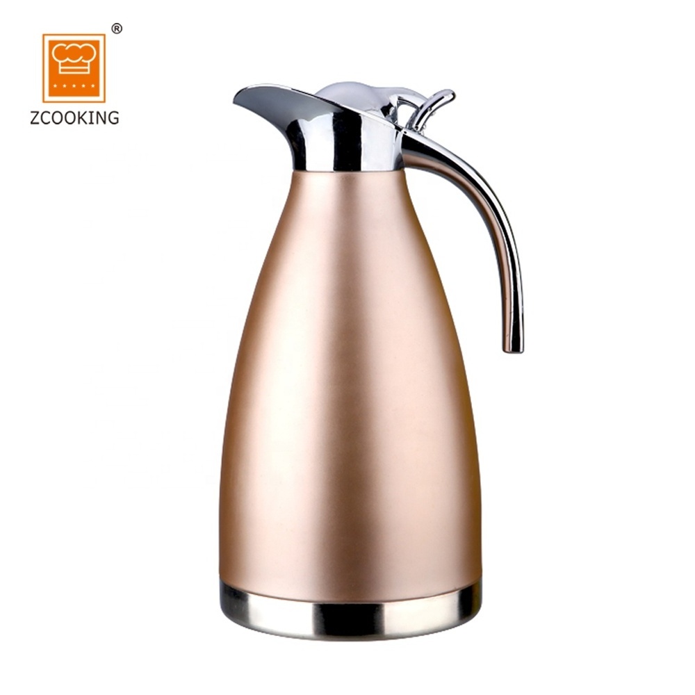 1.5L Stainless Steel Double Wall Vacuum Insulated Pot Thermos Jug Hot Water Bottle Pink Coffee Tea Pot