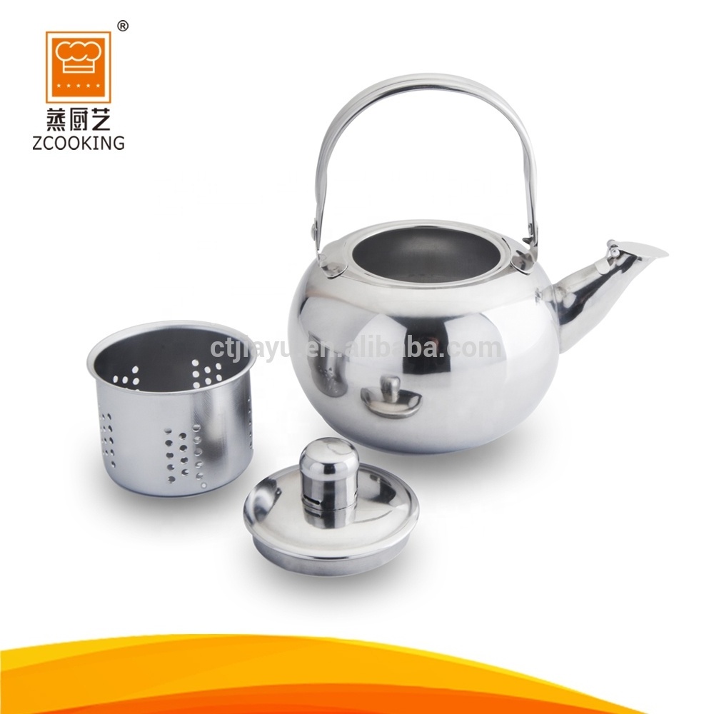 Household Personalized Heat Resistant Stainless Steel Teapot With Strainer