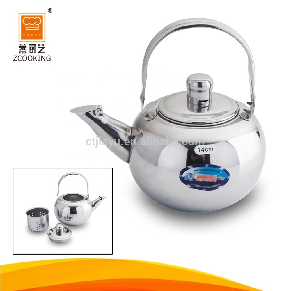 Household Personalized Heat Resistant Stainless Steel Teapot With Strainer