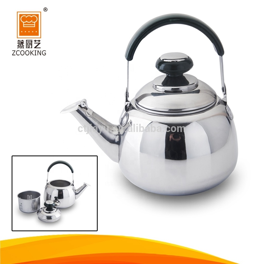 Induction Stainless Steel Tea Kettle With Strainer For Indian Teapot