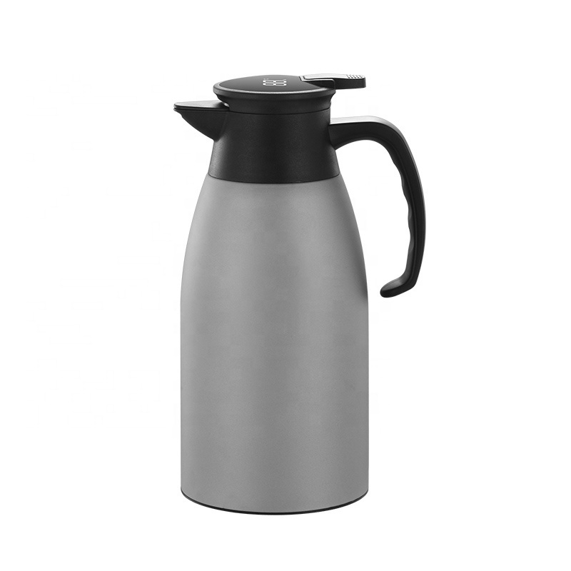 2.0L Stainless Steel Thermos Jugs Tea Coffee Pot With Led Touch Screen Lid