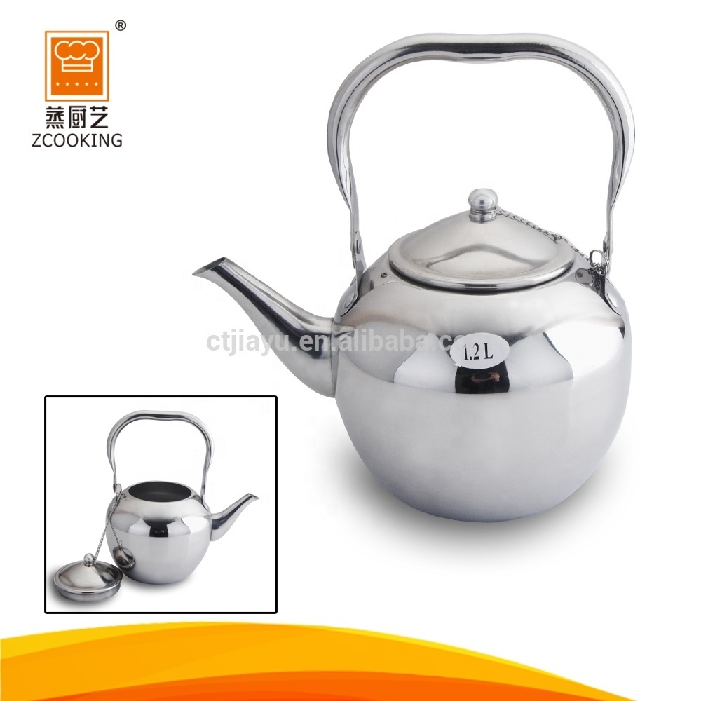 Household Personalized Heat Resistant Stainless Steel Teapot With Strainer