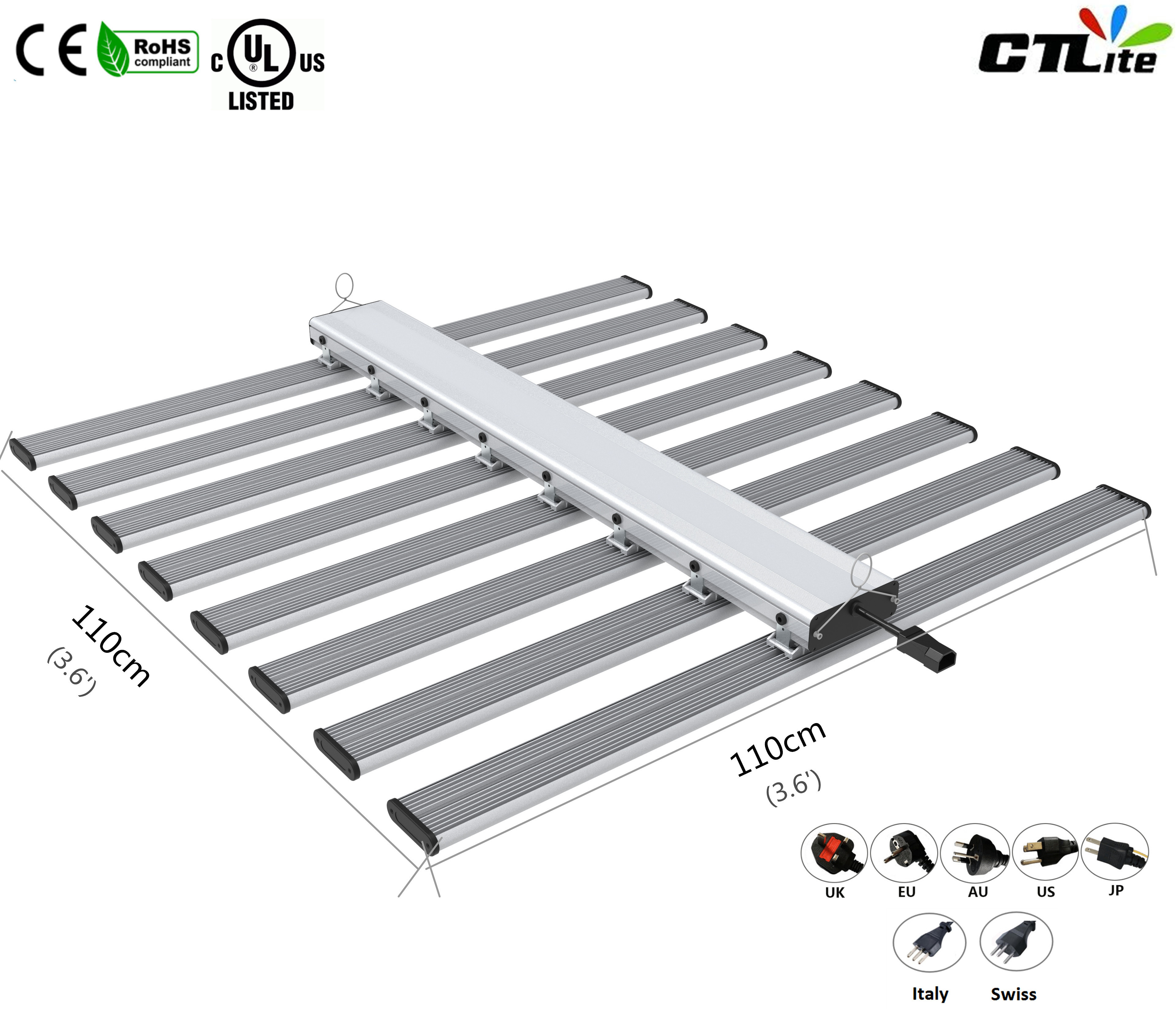 CTLite Full Spectrum CE RoHs dimmable UV IR waterproof led grow light bar for Warehouse Vertical Farm Greenhouse