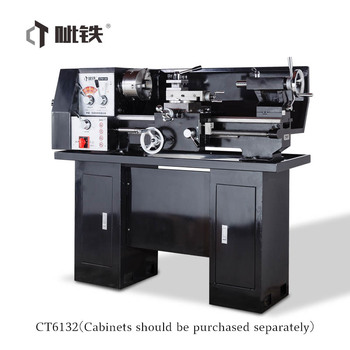 Bench Gear Lathe CT6132 for Workshop with CE Small Household Machine Tool Horizontal Lathe Manual 1220*660*450mm Normal 1100w