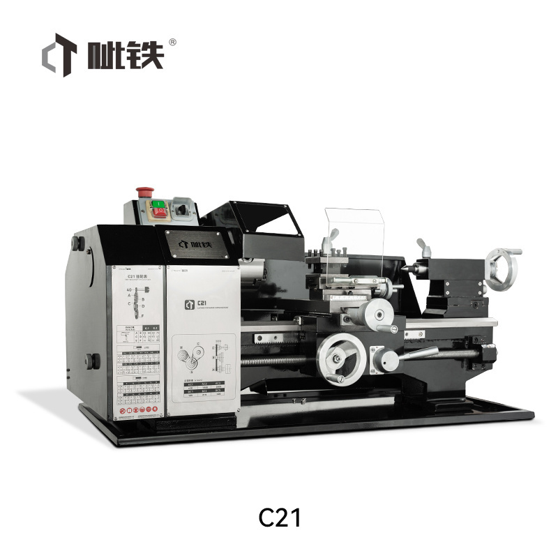 Performance small C21 metal lathe machine mini mechanical lathe for sale