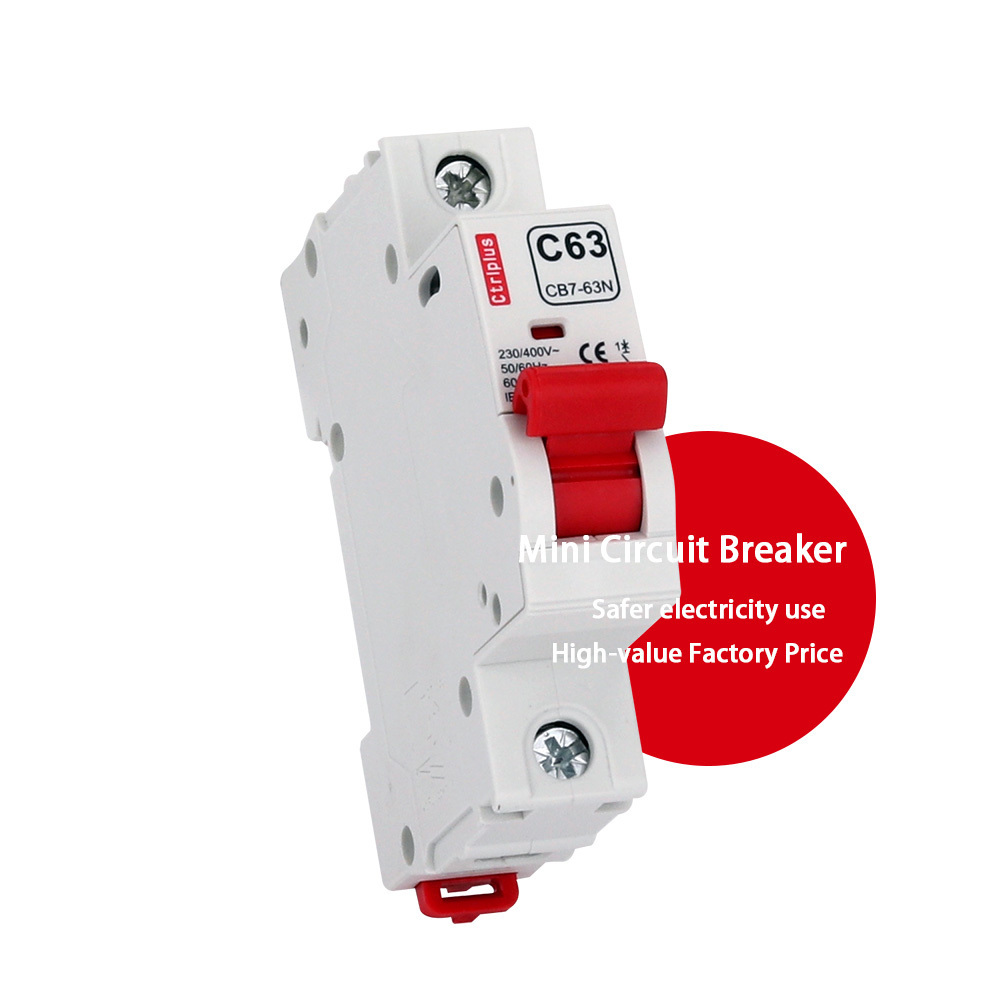 CB7-63N Quality assurance wenzhou circuit breaker mcb 32a 40a changeover switch 60 amp auto recloser plug in mcb oem