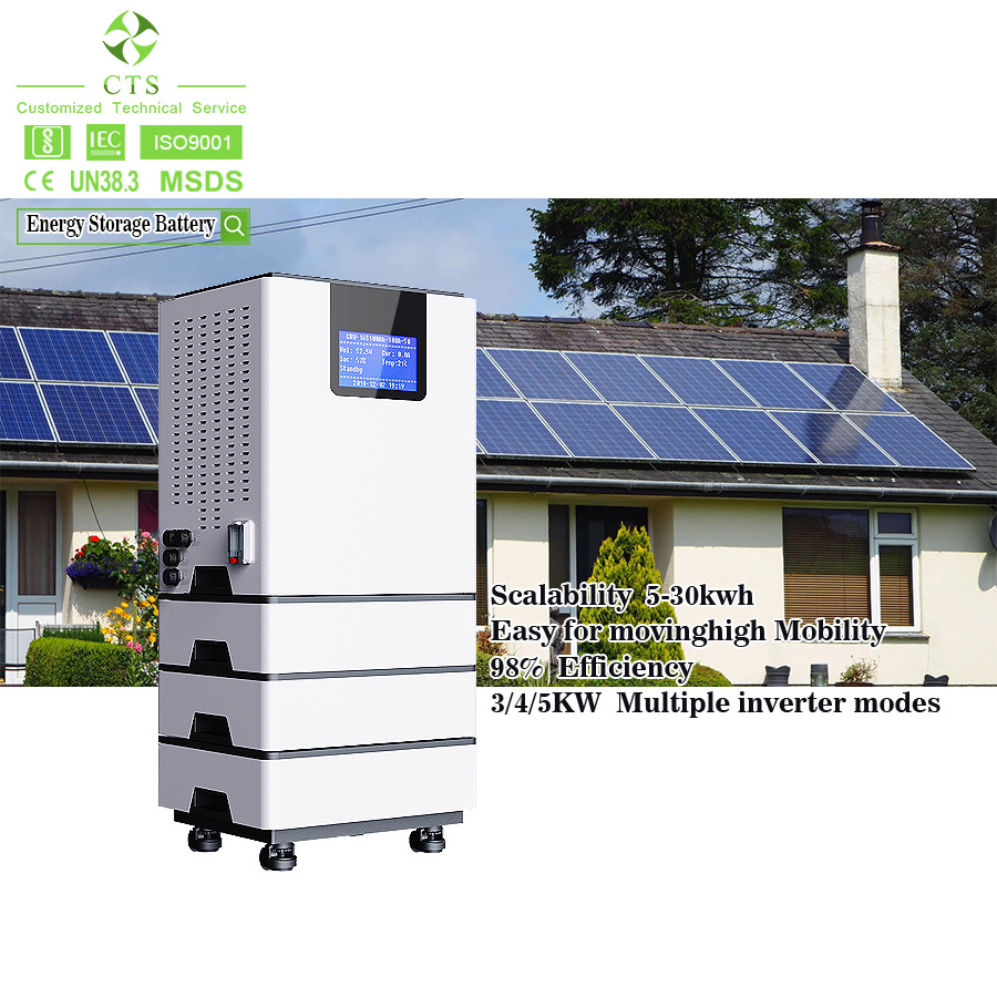 CTS 10kw 15kw 20kwh 30 kwh lifepo4 high voltage solar lithium ion batteries for cars