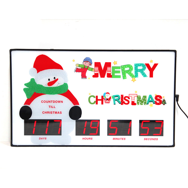 CHEETIE CP004 Custom Christmas Days Counter LED Display Large Event Countdown Wall Clock With Days