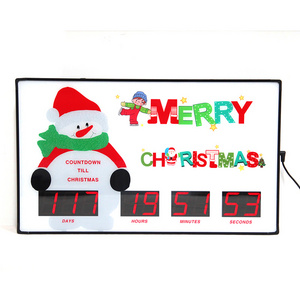 CHEETIE CP004 Custom Christmas Days Counter LED Display Large Event Countdown Wall Clock With Days