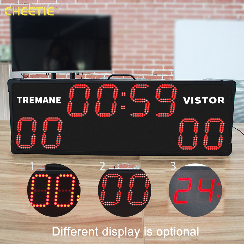 CP042 Large LED Digital High Brightness Used Baseball Football Wireless Scoreboard With 24 Seconds Shot Clock