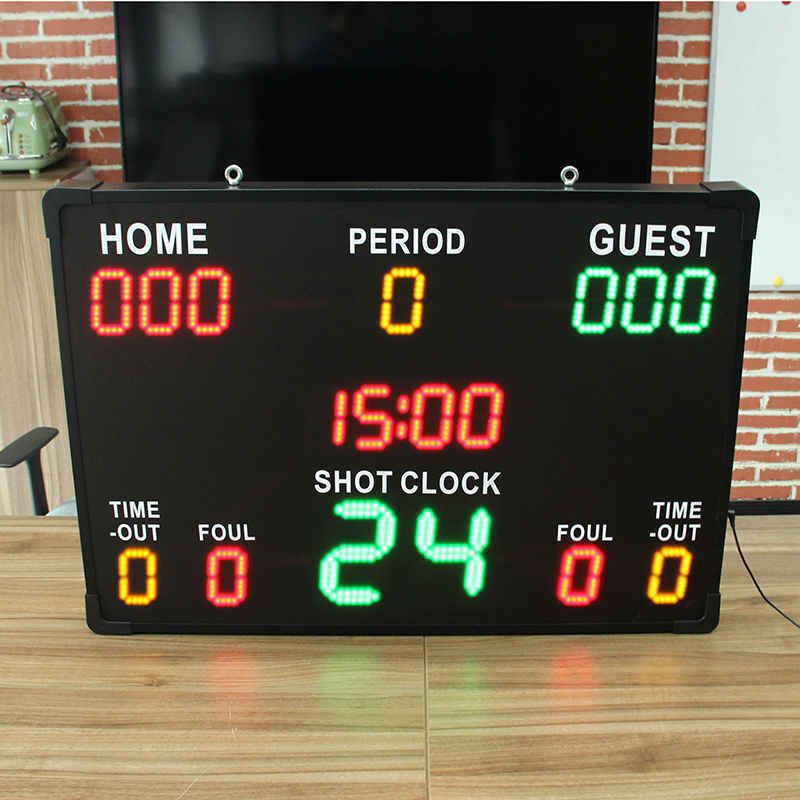 CP043 Large LED Score Display Board 24s Countdown Digital Basketball Scoreboard With Shot Clock