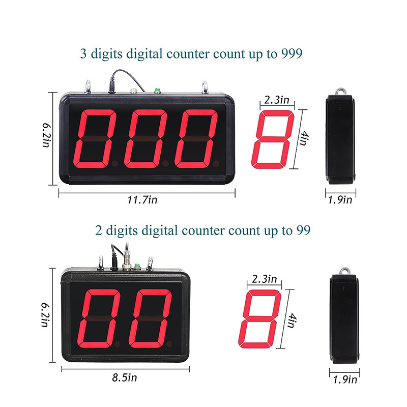 CHEETIE CP136 110 to 220V Laser Sensor Large Digital Counter LED Display with Remote Control