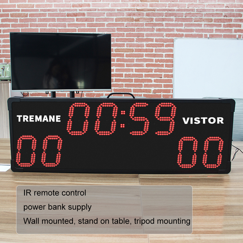 CP042 Portable Outdoor 6 Inch Led Cricket Time Countdown Electronic Sport Digital Scoreboard