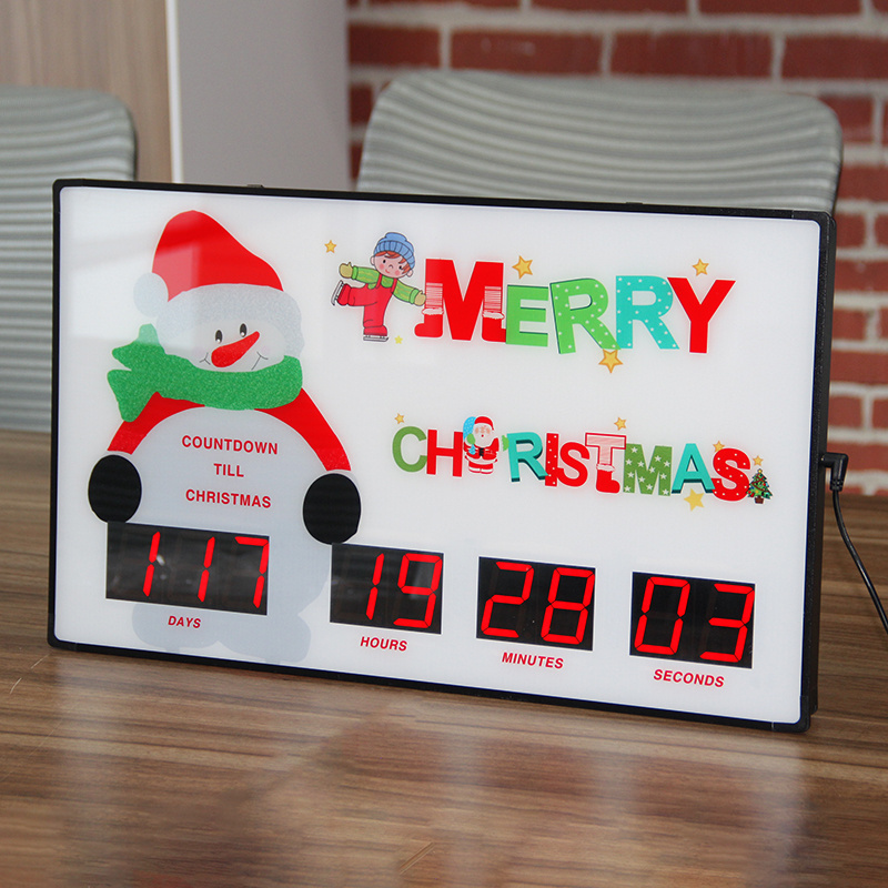 CHEETIE CP004 Custom Christmas Days Counter LED Display Large Event Countdown Wall Clock With Days