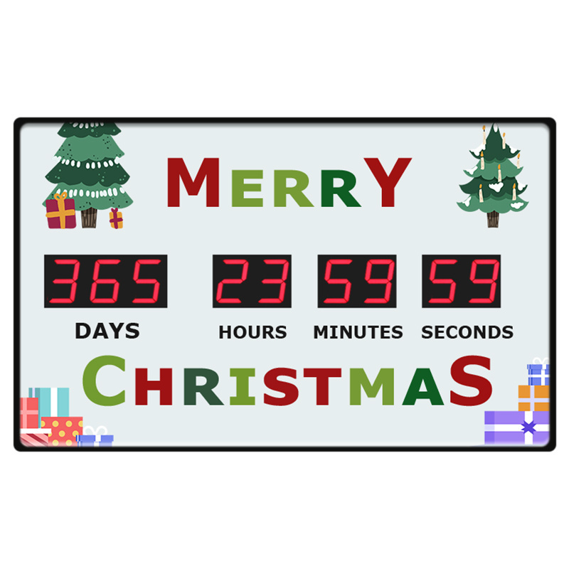 CHEETIE CP004 Custom Christmas Days Counter LED Display Large Event Countdown Wall Clock With Days