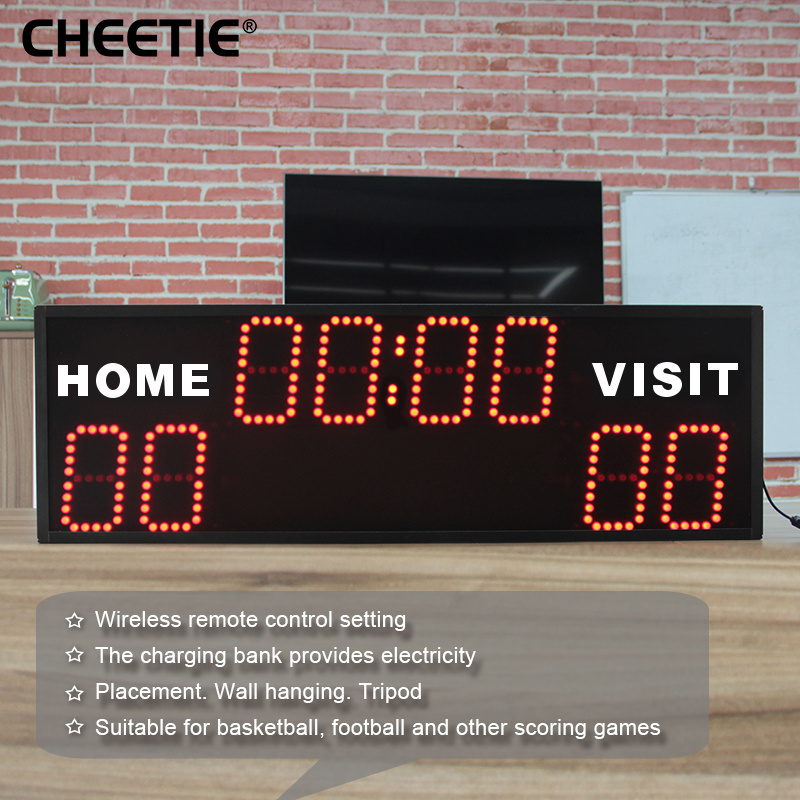 CP042 Large LED Digital High Brightness Used Baseball Football Wireless Scoreboard With 24 Seconds Shot Clock