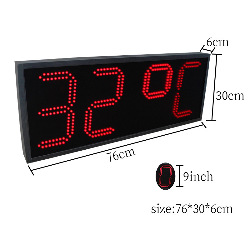 CHEETIE CP009 Super Bright LED Dot Matrix 4 Digits Temperature Sign With Clock Display