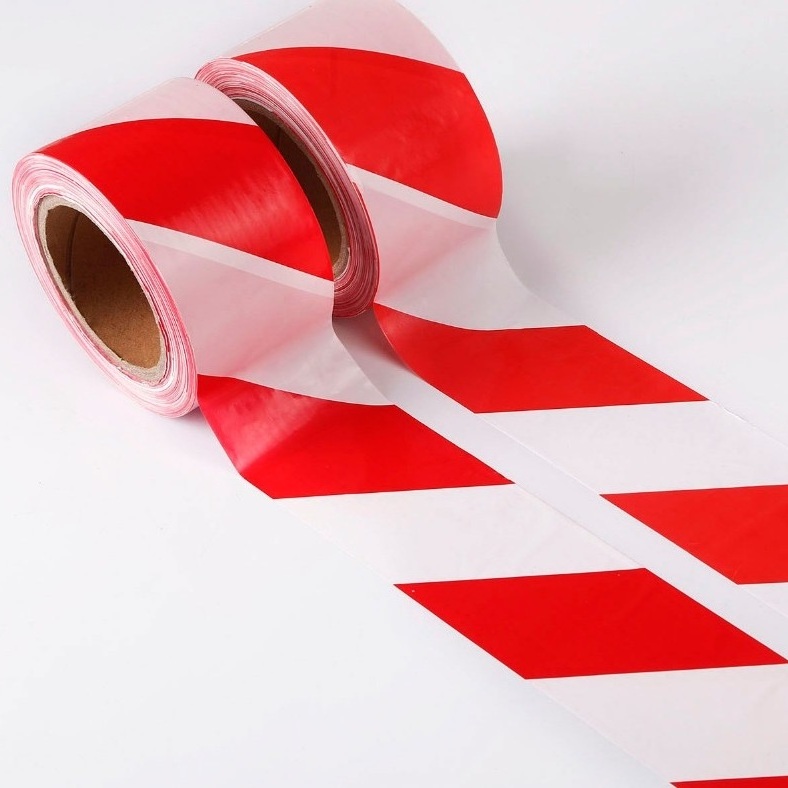 China Factory Custom  Pe Warning Tape Non Adhesive Barrier Warning Tape Caution Barricade Tape