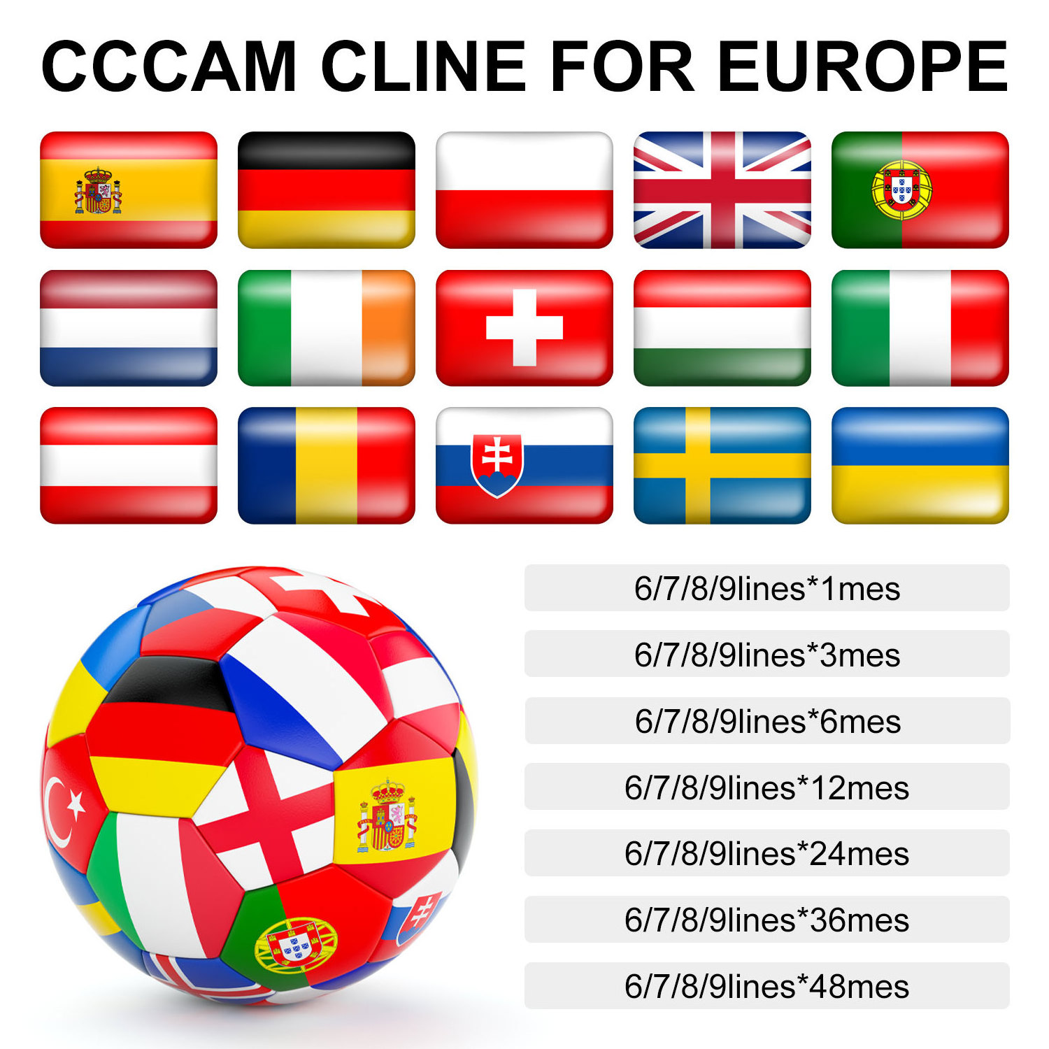 CCCam Reseller panel Europe Astra Satellite TV most stable server 8 lines oscam cccam Cline Control Pane