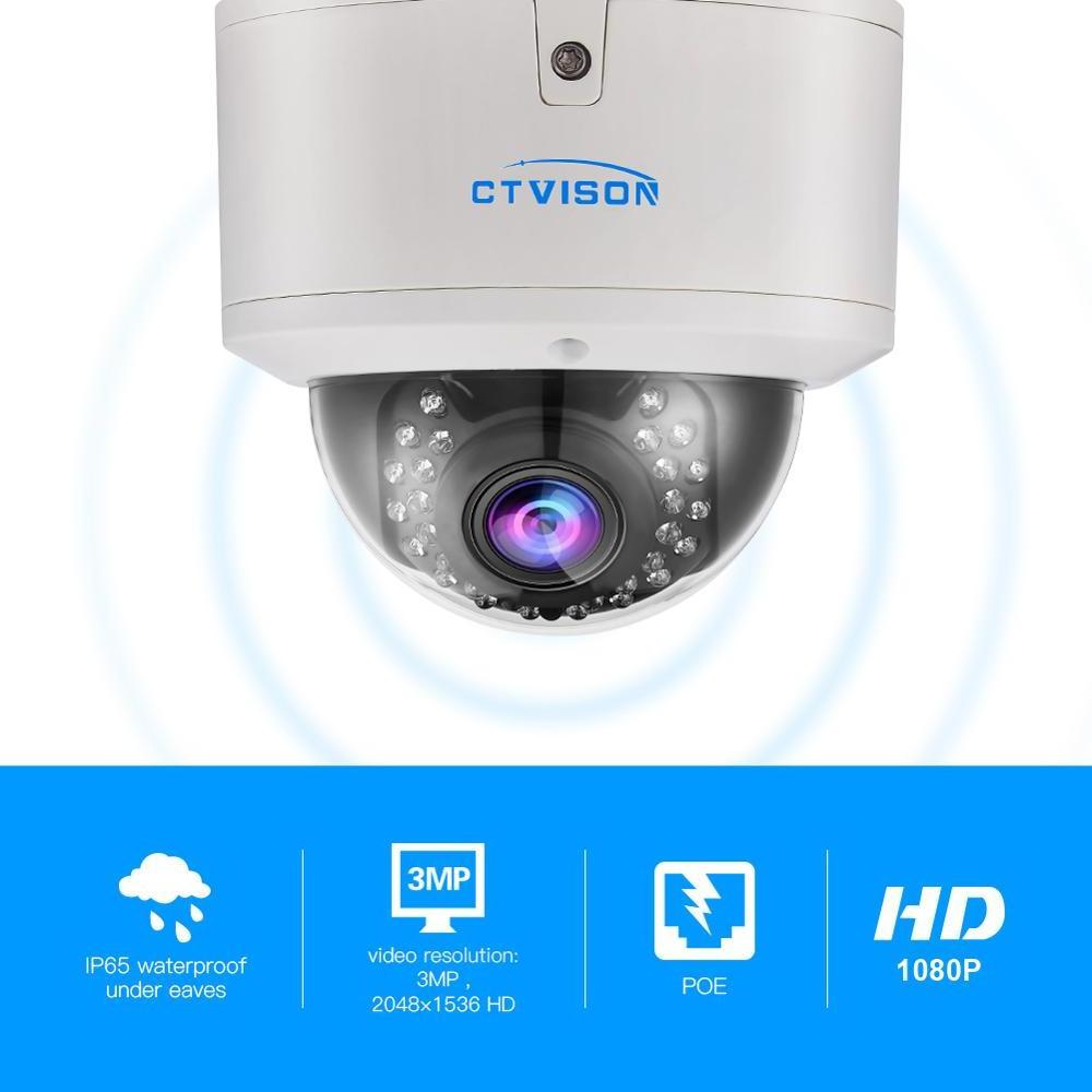 IP Dome Camera 1080P Motorized zoom 2.8-12mm outdoor/indoor Audio in IP66 waterproof IK10 Vandle proof ip camera security camera