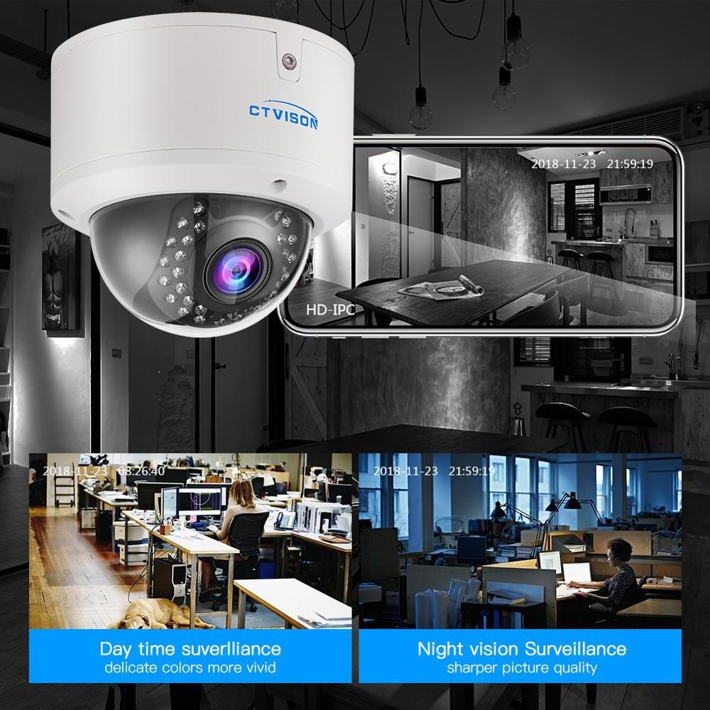 IP Dome Camera 1080P Motorized zoom 2.8-12mm outdoor/indoor Audio in IP66 waterproof IK10 Vandle proof ip camera security camera