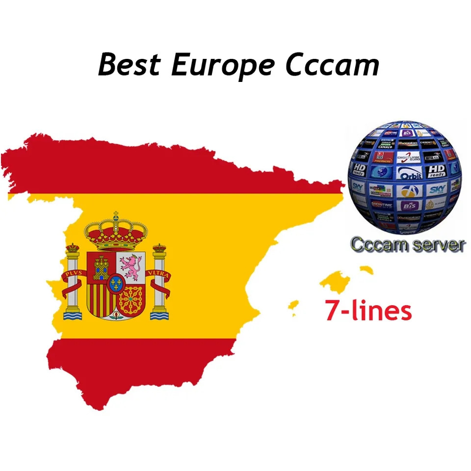 free test Stable 6 lines cccam cline for spain uk portugal germany oscam poland satellite tv receiver cline