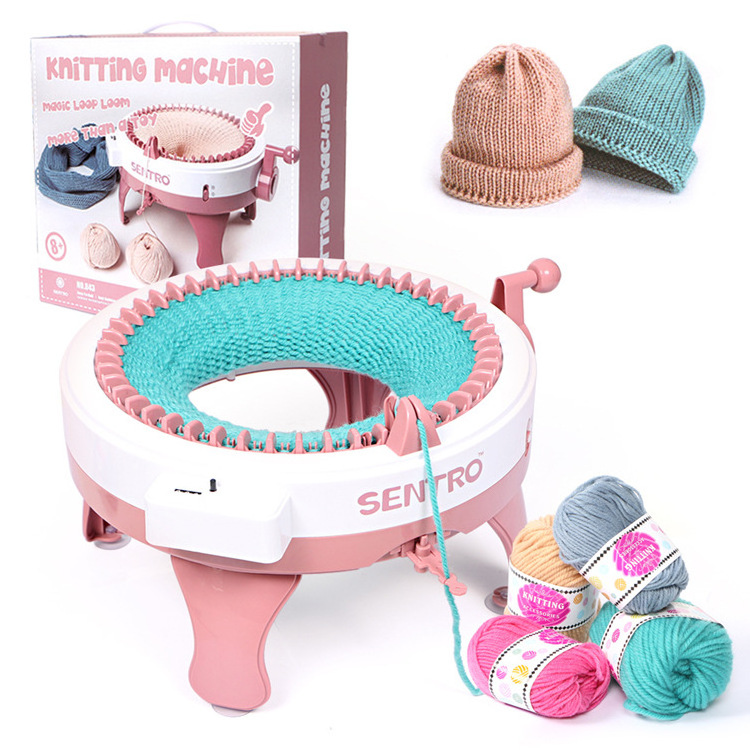 48 Needle Knitting Machine Toy 843 Handcraft Hats Scarves Yarn Machine Knitting Kit for Adults Kids Gifts