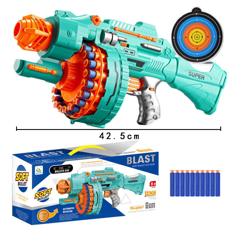 Toy Gun Automatic Electric  Foam Blasters 20-Dart Rotating Drum Soft Bullet Gun Motorized Toys Guns