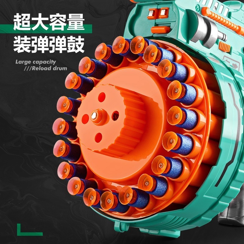 Toy Gun Automatic Electric  Foam Blasters 20-Dart Rotating Drum Soft Bullet Gun Motorized Toys Guns