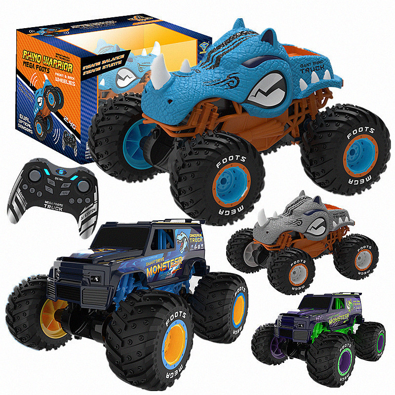 2.4G Standing Stunt Rc Car 1/10 Scale Big Flip Stunt Drift 360 Rotating Monster Truck Remote Control Car Toy