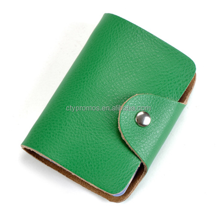 Fashion Custom PU Leather Card Organizer Wallet Case 24 Slots Business Credit Card Holder