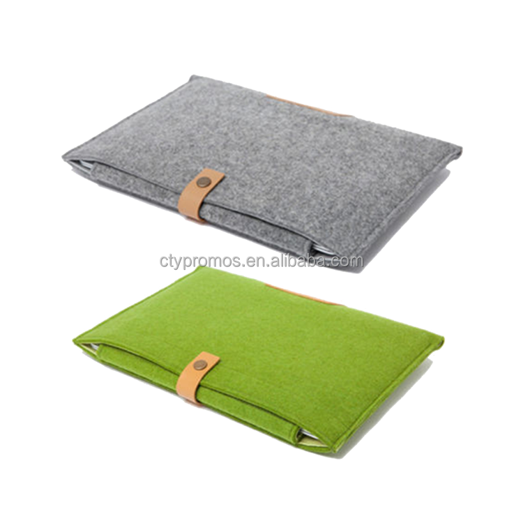 Wool Felt Leather Ultrabook Case Laptop Cover Computer Carrying Sleeve Pouch Bag For Laptop and Macbook