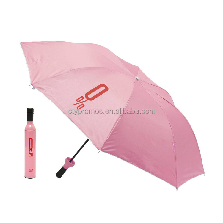 Top Quality 3 Fold Umbrella/promotion Wine Bottle Umbrella/Mini Decorative Umbrella