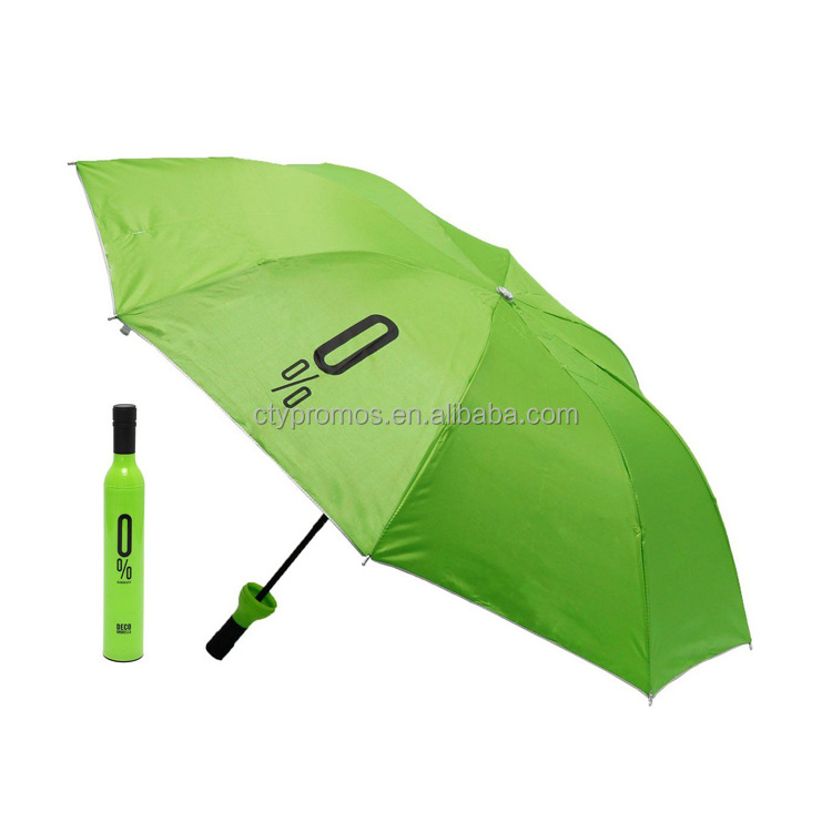 Top Quality 3 Fold Umbrella/promotion Wine Bottle Umbrella/Mini Decorative Umbrella