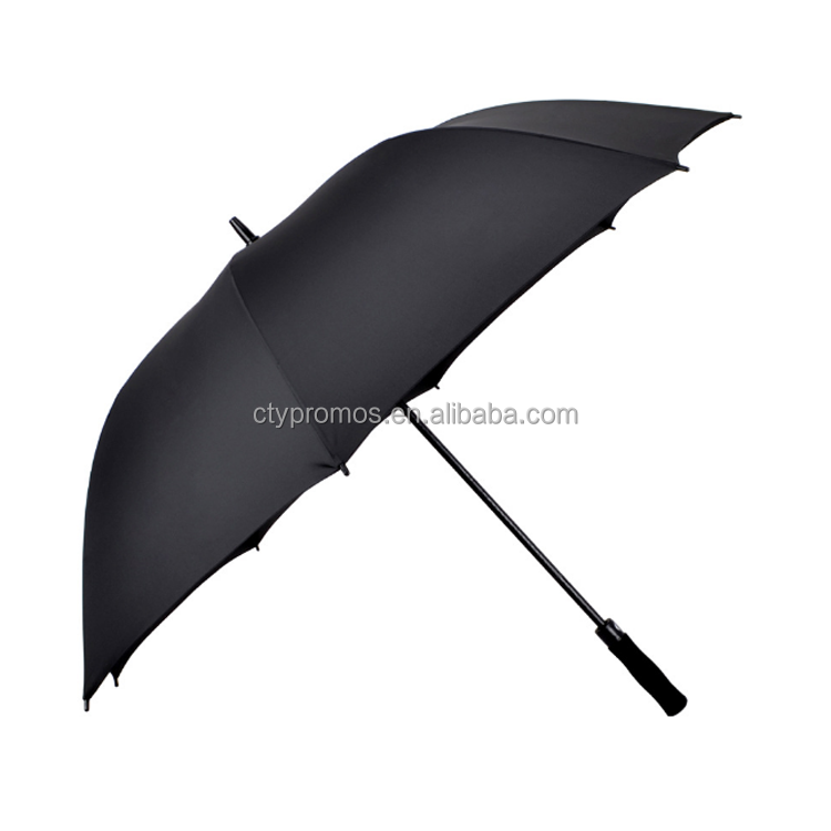 Logo Printed Large Auto open Golf Umbrella With Shoulder Strap