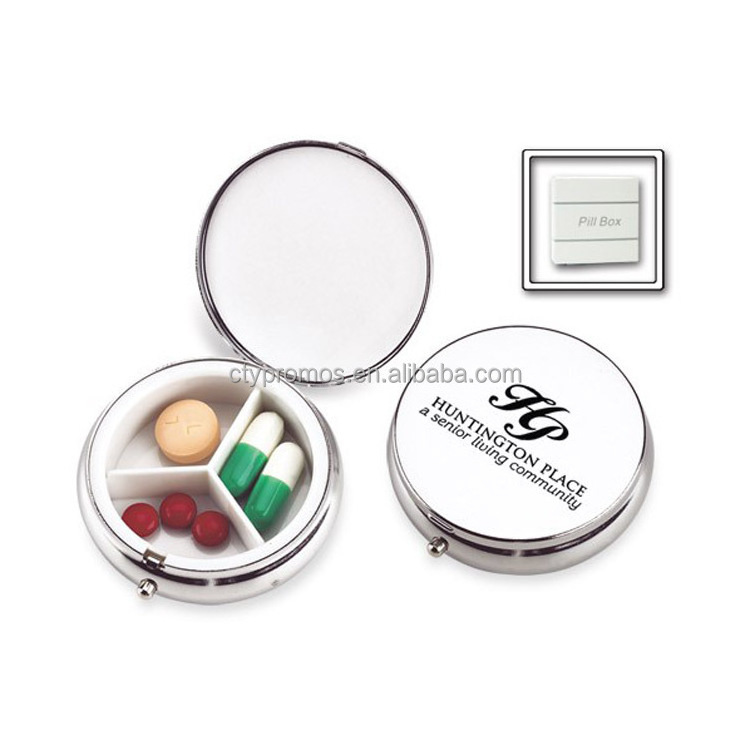 Round Sublimation Decorative Metal Pill Box