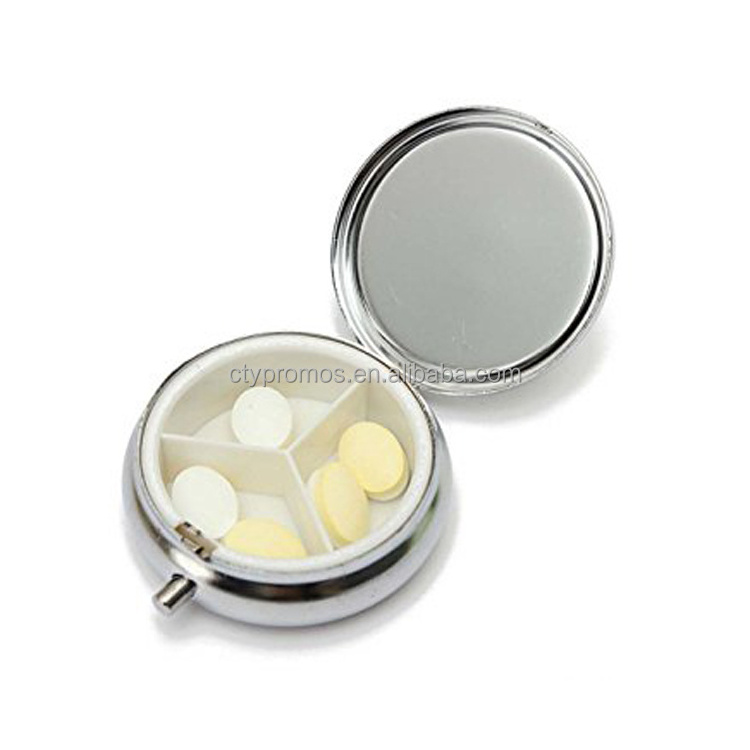 Round Sublimation Decorative Metal Pill Box