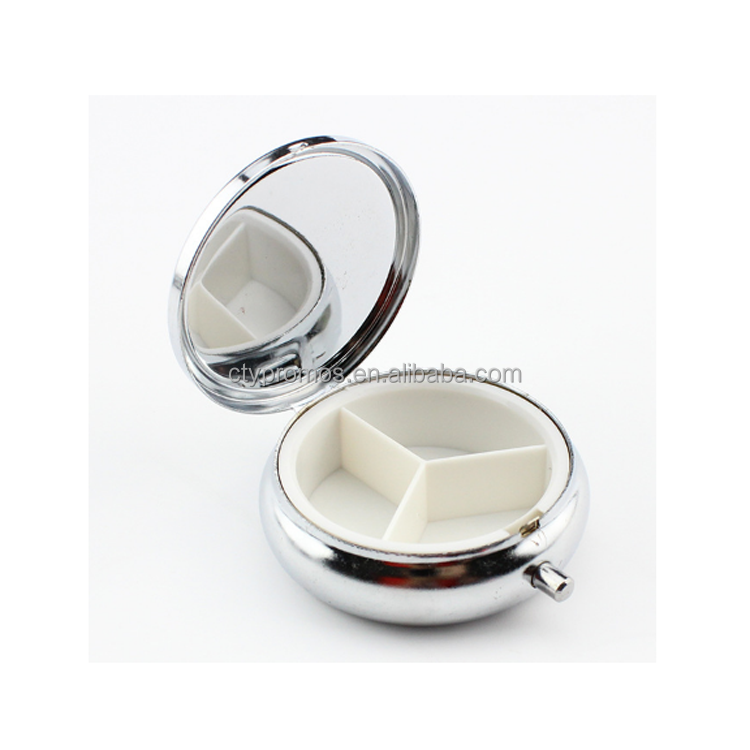 Round Sublimation Decorative Metal Pill Box