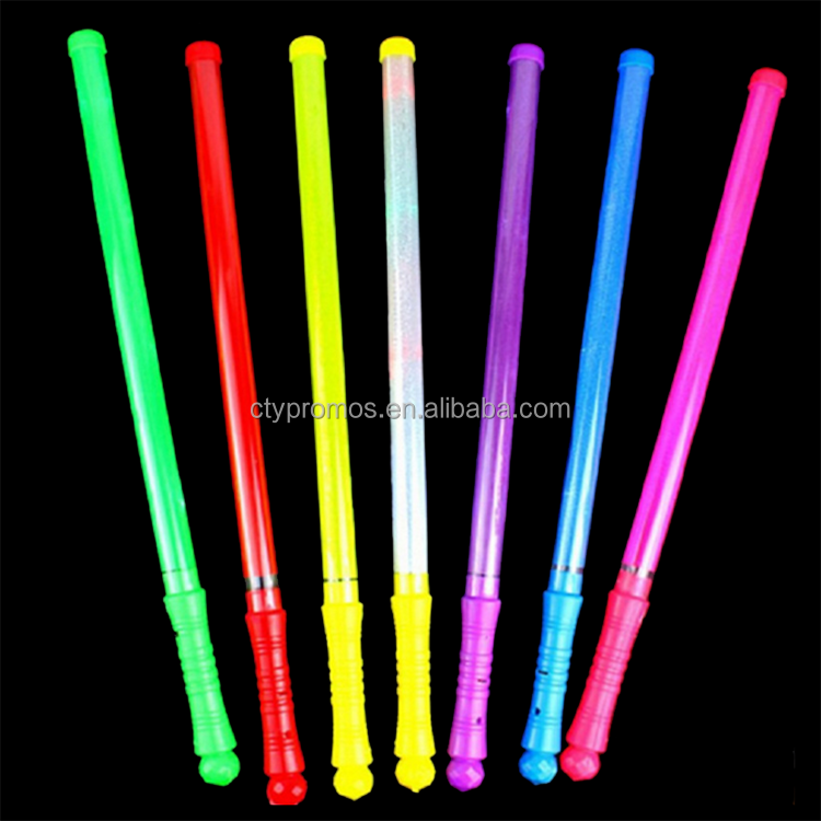 Glow in Dark Party Supplies Glow Baton Led Flashing Changing Light Cheering Stick For Birthday Wedding Christmas Halloween Kids