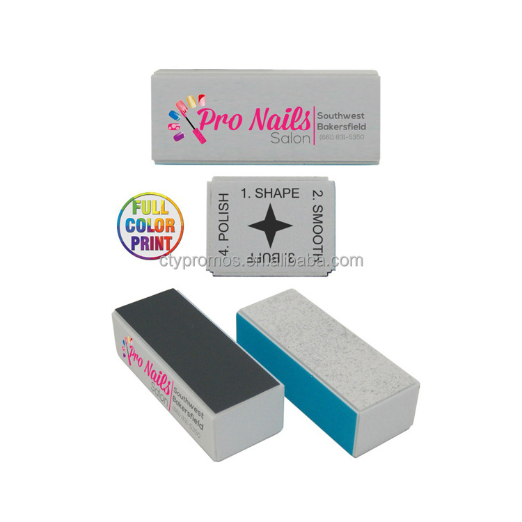 OEM Professional 4 Sides Shiny Nail Buffer Block,Custom Printed Nail File For Salon And Personal Care