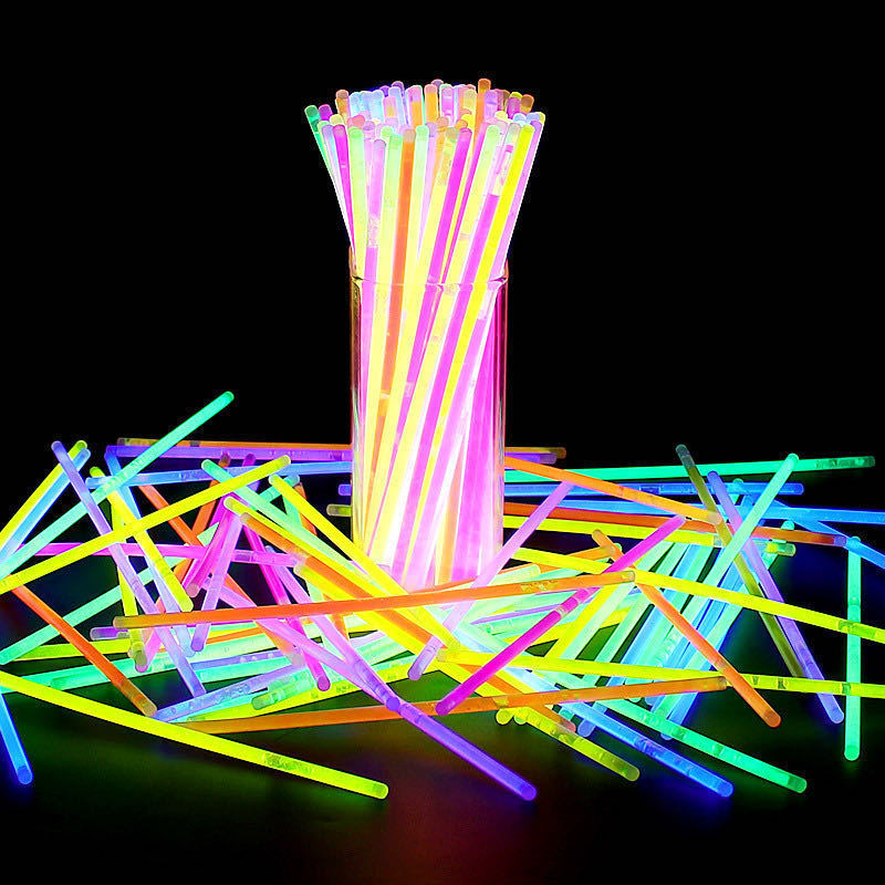 Party Supplies 8 Inch Glow in Dark Light Up Sticks Party Decorations Neon Party Glow Necklaces and Glow Bracelets with Connector