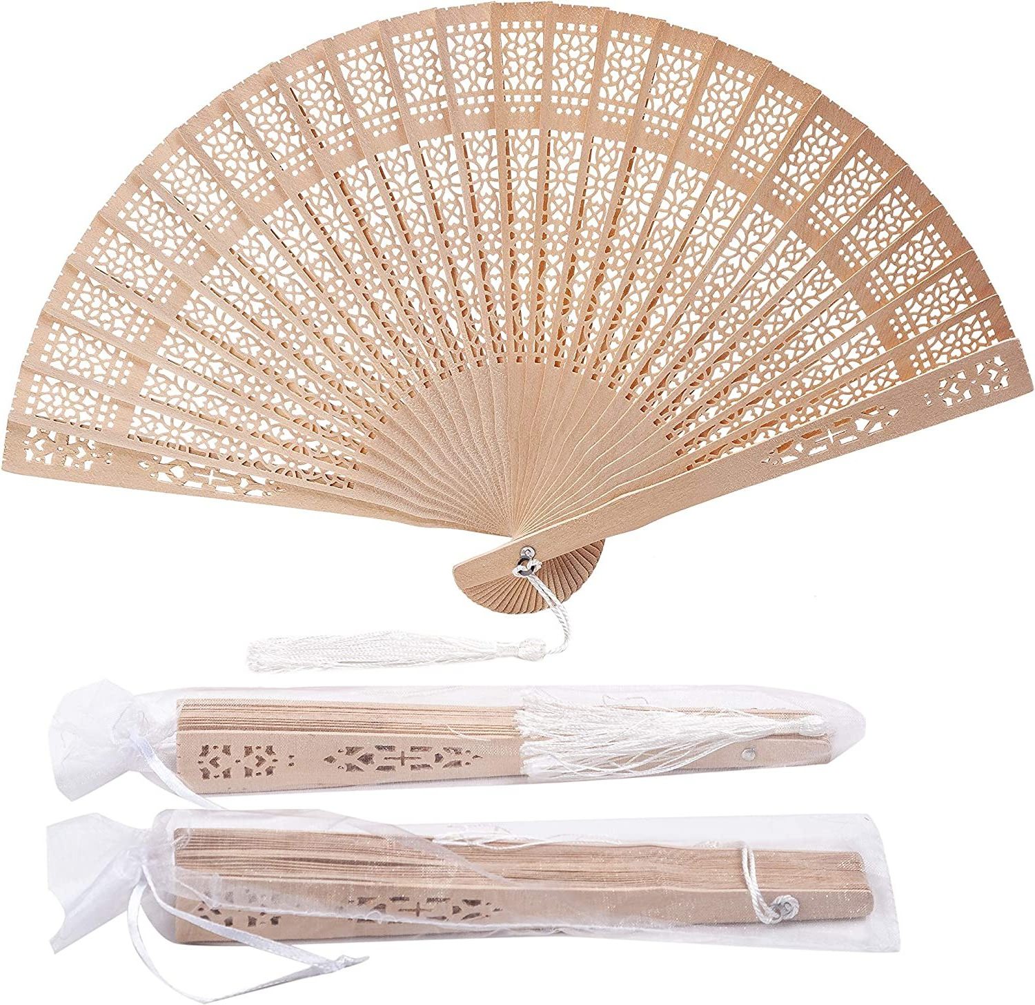 Custom Print Engrave Bamboo Handheld Fans Vintage Birthday gift Foldable Wooden Hand Fan for Wedding Party Decoration