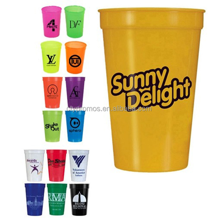 10oz 16oz 22oz 32oz Plastic Smooth Stadium Cup Disposable Plastic Drinking Cup