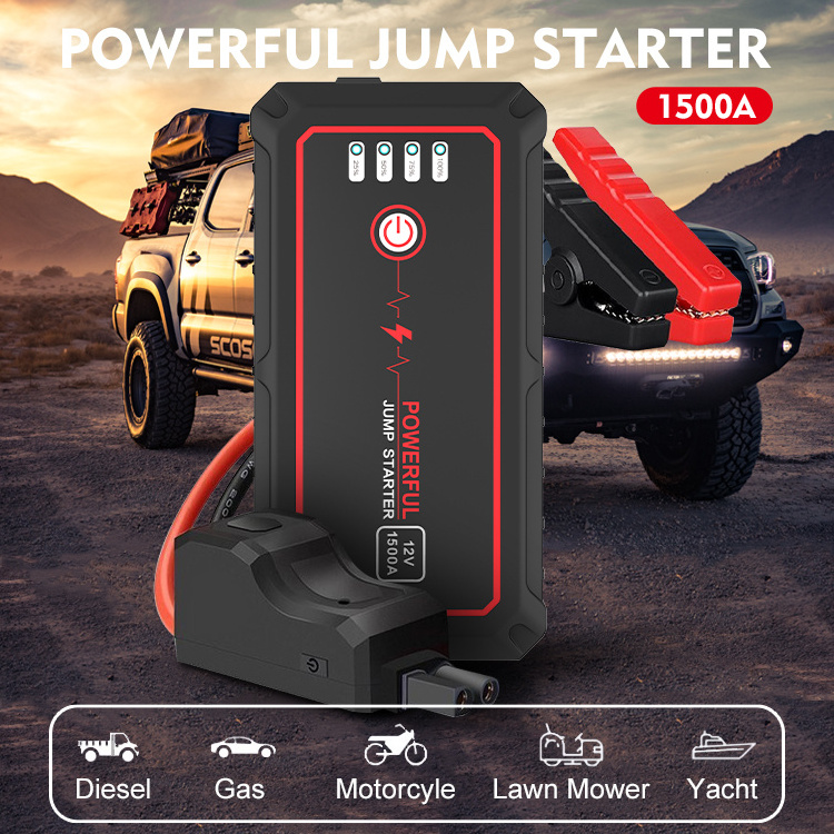 Battery Charger 10-Amp 12V and 24V Smart Car Battery Charger Smart Portable Jump Starter with Alpha Bag EVA Protection Case