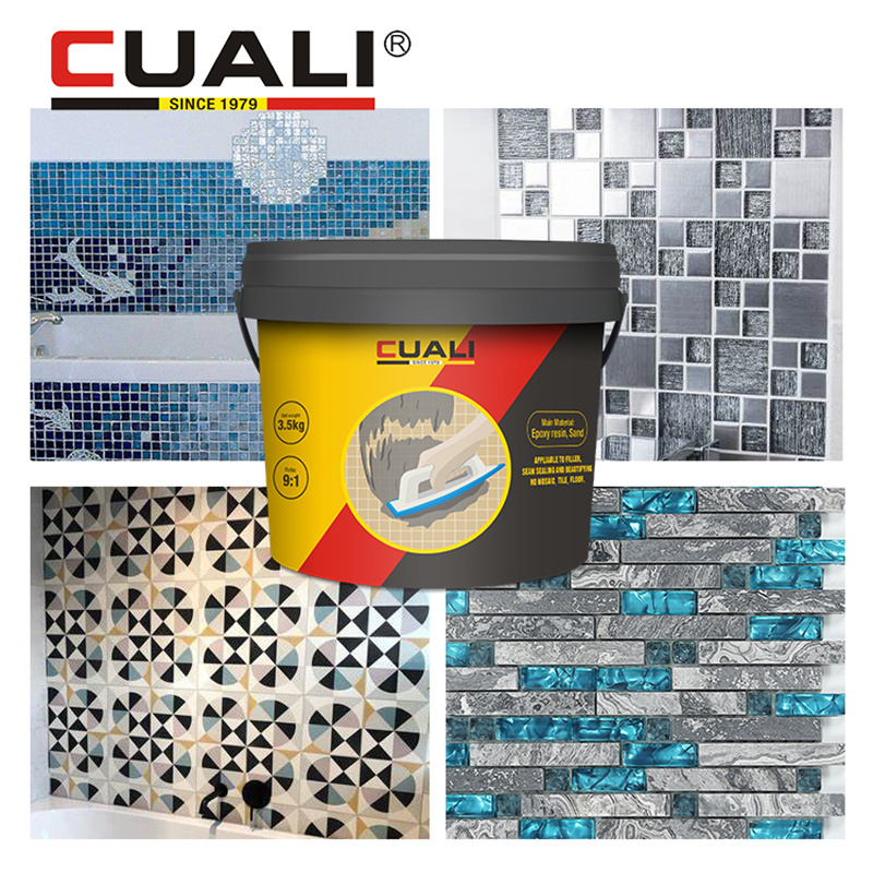 Eco-Friendly 3.5kg/Barrel Epoxy Glitter Sealant Bathroom Swimming Pool Ceramic Gap Filler Mosaic Tile Grout